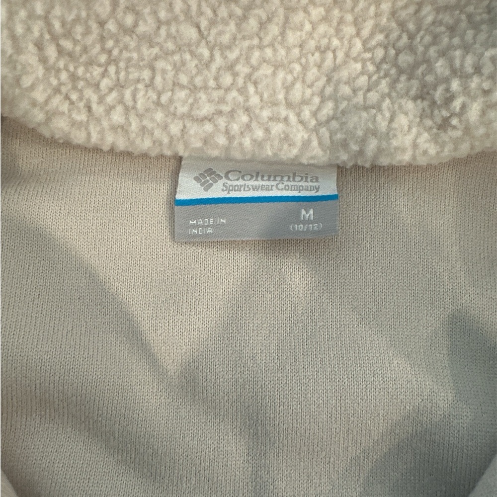 Columbia Kids' Cream Fleece Pullover - Picture 2 of 3